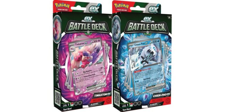 Les Battle Decks Baojian EX et Forgelina EX pour Pokémon TCG