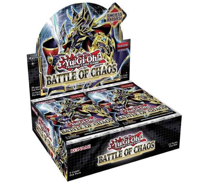 Image boite de 24 paquets du set de base Yu-Gi-Oh! Battle Chaos.