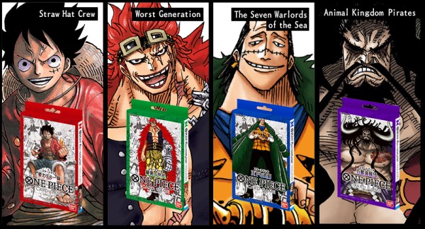 Les 4 decks de départ One Piece