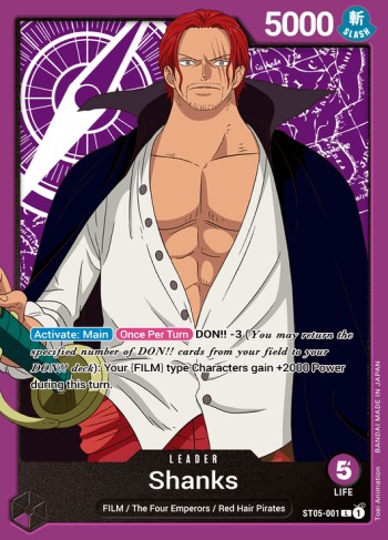 Cartes Leader Shanks - One Piece