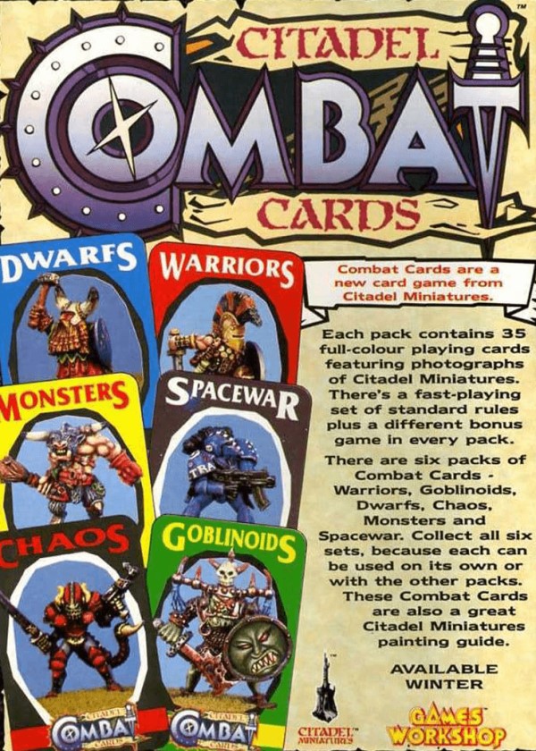 Publicité de Games Workshop - Citadel Combat Cards