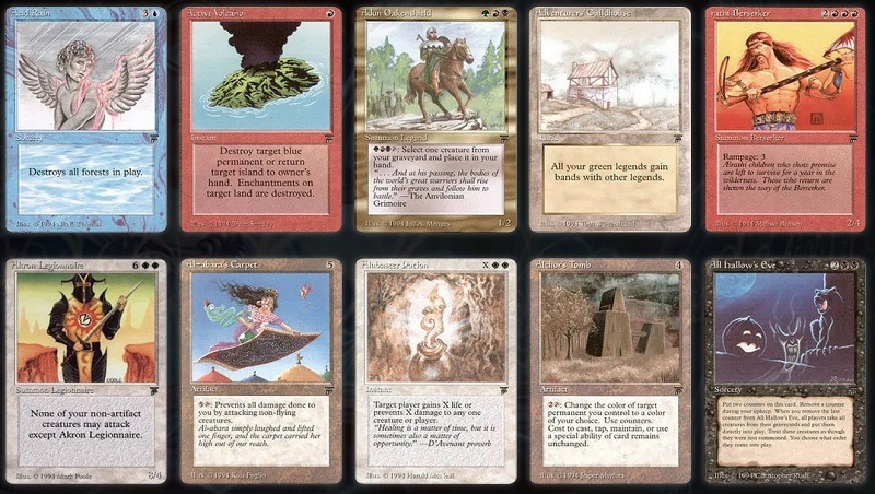 cartes Magic Legends