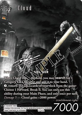 carte noir cloud final fantasy tcg