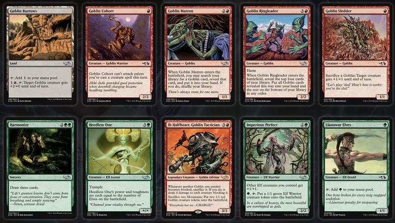 cartes duel deck elves vs goblins