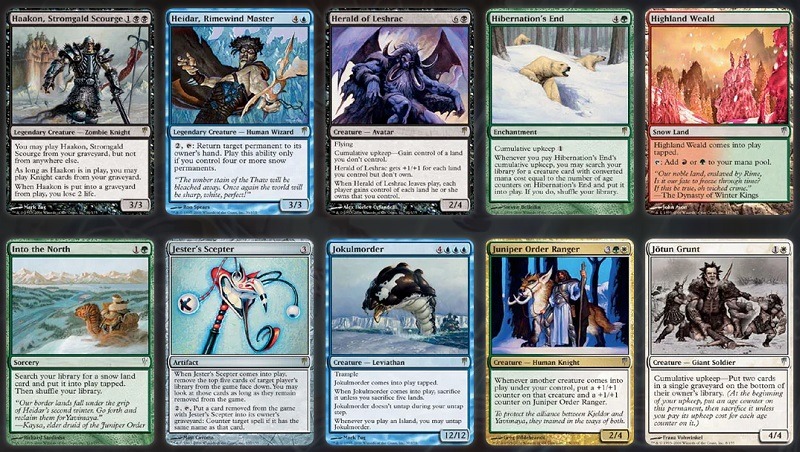 cartes Magic souffle glaciaire