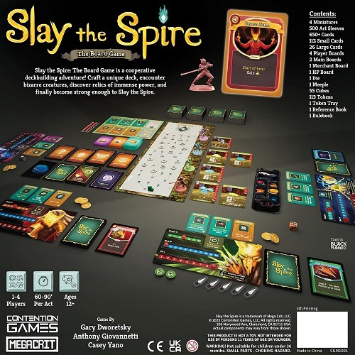 slay the spire board game contenu de la boite