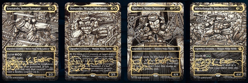 cartes tortues ninja Kevin Eastman 