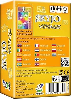 Skyjo Voyage dos de boite
