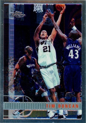 carte chrome topps tim duncan