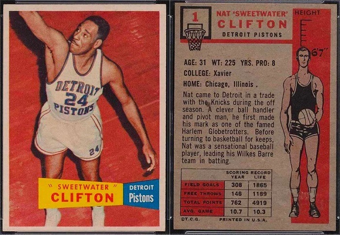 carte Nat Clifton 1957-58