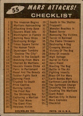 checklist mars attacks