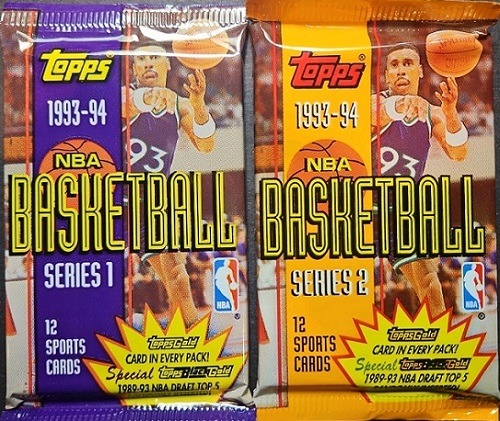 pack 1993-94 Topps NBA basketball