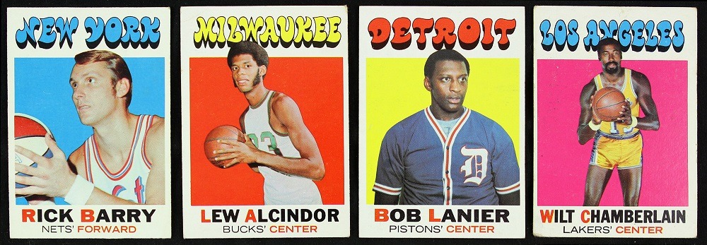 1971-72 Topps Basketball : les Bucks dominaient le monde et Topps inventait les stickers