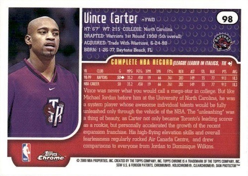 1999-2000 Topps Chrome Vince Carter