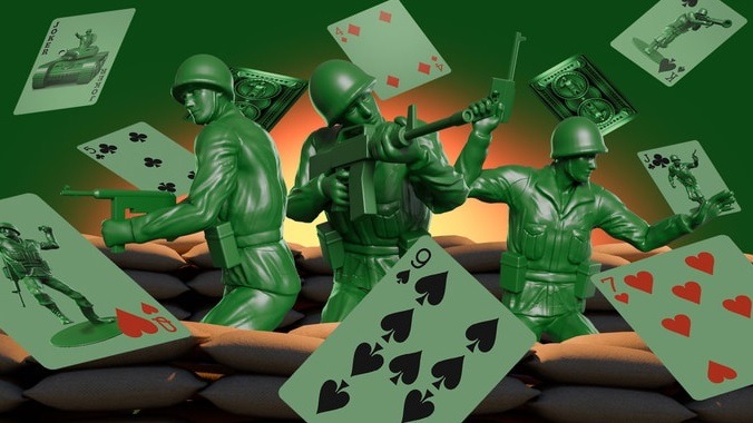 cartes Army Men Playing Cards