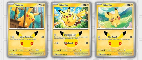 cartes Pikachu 30 ans